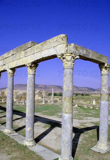 Portico of the Petronii, Thuburbo Majus, Tunisia.