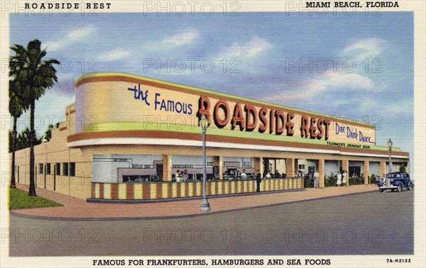 Roadside Rest, Miami Beach, Florida, USA, 1937. Artist: Unknown