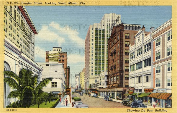 Flagler Street, Miami, Florida, USA, 1938. Artist: Unknown