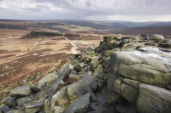 Carl Wark from Higger Tor, Peak District, Derbyshire, 2010.