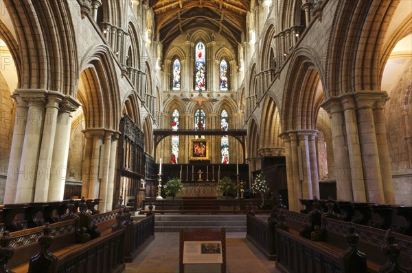 Interior of Hexham Abbey, Northumberland, 2010. Creator: Peter Thompson.