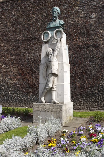 Edith Cavell Memorial, Norwich Cathedral, Norfolk, 2010.