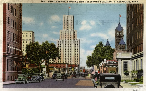 Third Avenue, Minneapolis, Minnesota, USA, 1933. Artist: Unknown