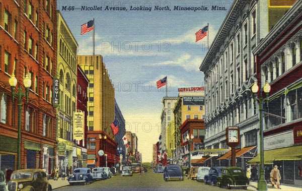 Nicollet Avenue, Minneapolis, Minnesota, USA, 1944. Artist: Unknown