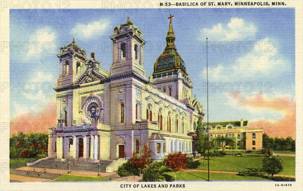 Basilica of St Mary, Minneapolis, Minnesota, USA, 1935. Artist: Unknown