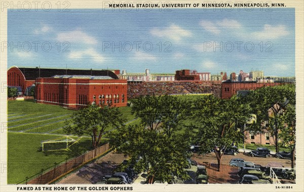 Memorial Stadium, University of Minnesota, Minneapolis, Minnesota, USA, 1935. Artist: Unknown