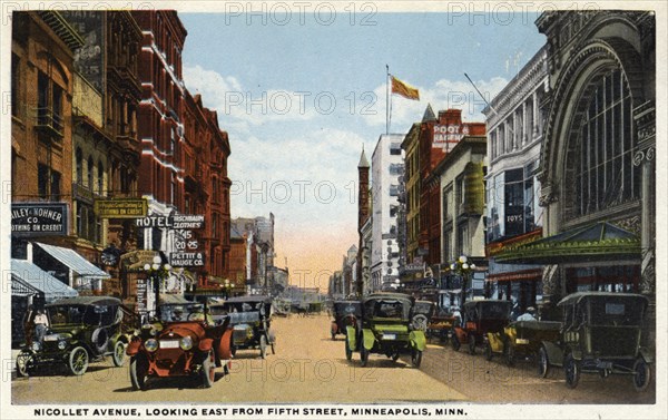 Nicollet Avenue, Minneapolis, Minnesota, USA, 1915. Artist: Unknown