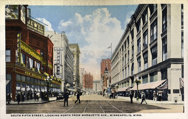 South Fifth Street, Minneapolis, Minnesota, USA, 1915. Artist: Unknown