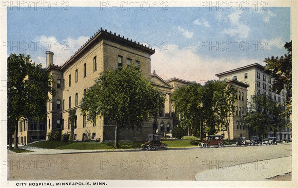 City Hospital, Minneapolis, Minnesota, USA, 1915. Artist: Unknown