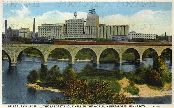 Pillsbury's 'A' Mill, the largest flour mill in the world, Minneapolis, Minnesota, USA, 1926. Artist: Unknown