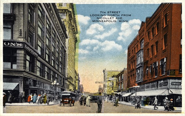 Seventh Street, Minneapolis, Minnesota, USA, 1916. Artist: Unknown