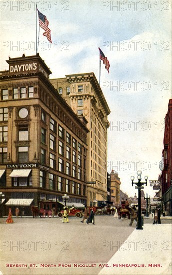 Seventh Street, Minneapolis, Minnesota, USA, 1914. Artist: Unknown