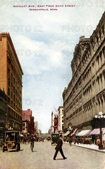 Nicollet Avenue, Minneapolis, Minnesota, USA, 1915. Artist: Unknown