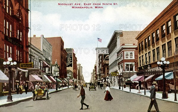 Nicollet Avenue, Minneapolis, Minnesota, USA, 1915. Artist: Unknown