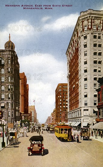 Hennepin Avenue, Minneapolis, Minnesota, USA, 1915. Artist: Unknown