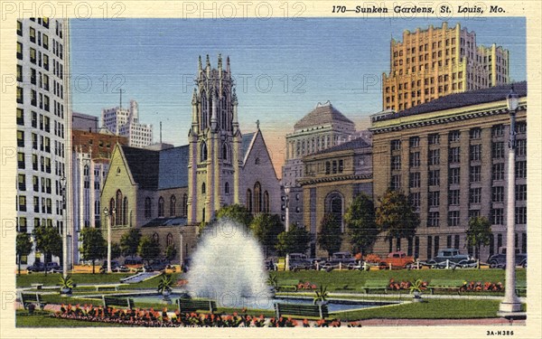 Sunken Gardens, St Louis, Missouri, USA, 1933. Artist: Unknown