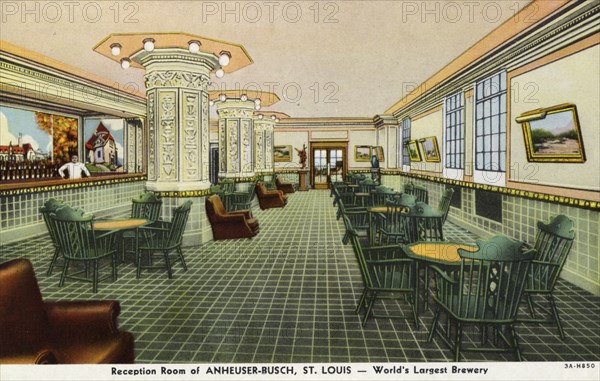 Reception room of the Anheuser-Busch brewery, St Louis, Missouri, USA, 1933. Artist: Unknown
