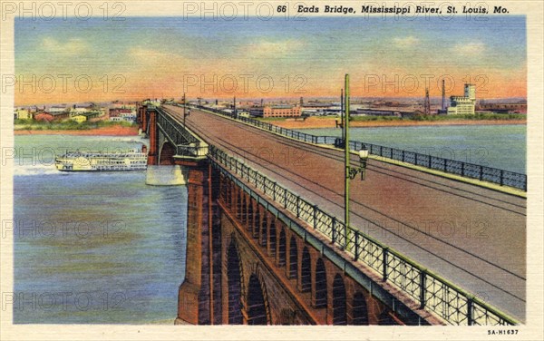 Eads Bridge, St Louis, Missouri, USA, 1935. Artist: Unknown