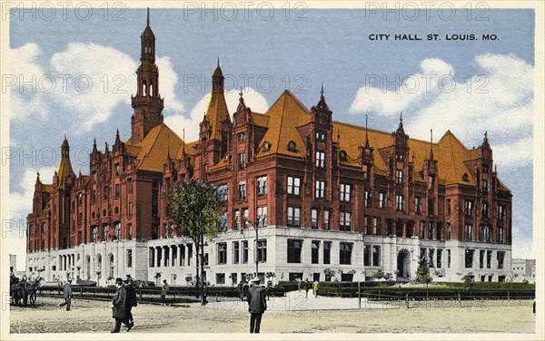 City Hall, St Louis, Missouri, USA, 1915. Artist: Unknown