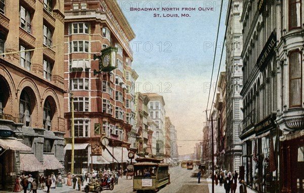 Broadway, St Louis, Missouri, USA, 1910. Artist: Unknown