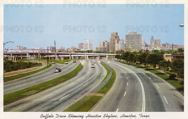 Buffalo Drive, Houston, Texas, USA, 1958. Artist: Unknown
