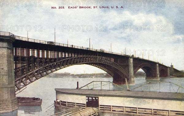 Eads Bridge, St Louis, Missouri, USA, 1906. Artist: Unknown