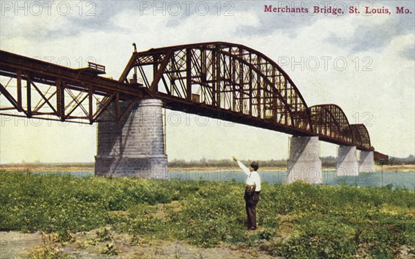 Merchants Bridge, St Louis, Missouri, USA, 1910. Artist: Unknown