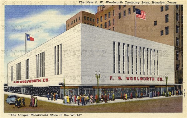 The new FW Woolworth Company store, Houston, Texas, USA, 1950. Artist: Unknown
