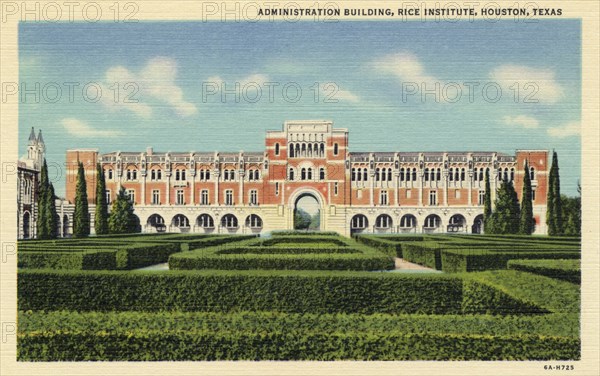 Administration Building, Rice Institute, Houston, Texas, USA, 1936. Artist: Unknown