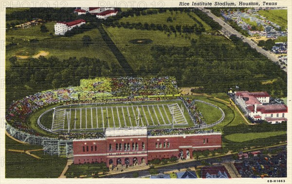 Rice Institute Stadium, Houston, Texas, USA, 1946. Artist: Unknown