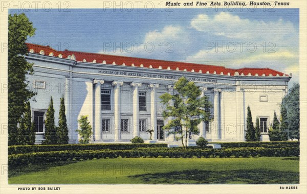 Music and Fine Arts Building, Houston, Texas, USA, 1938. Artist: Unknown