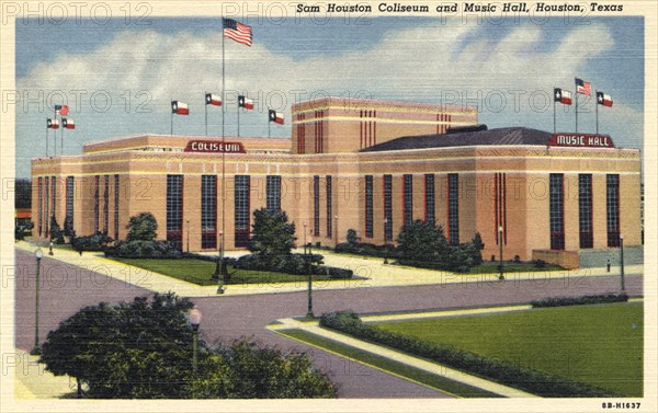 Sam Houston Coliseum and Music Hall, Houston, Texas, USA, 1948. Artist: Unknown