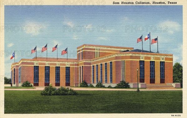 Sam Houston Coliseum, Houston, Texas, USA, 1939. Artist: Unknown