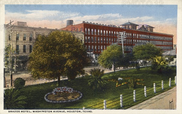 Brazos Hotel, Washington Avenue, Houston, Texas, USA, 1909. Artist: Unknown