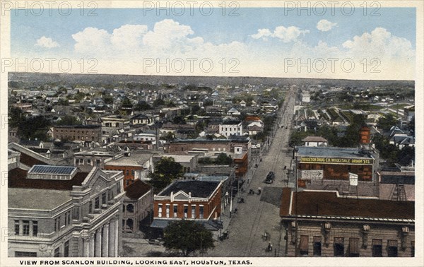 View from the Scanlon Building, Houston, Texas, USA, 1911. Artist: Unknown