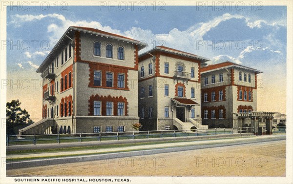 Southern Pacific Hospital, Houston, Texas, USA, 1914. Artist: Unknown