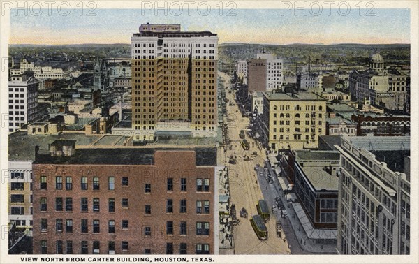 View north from the Carter Building, Houston, Texas, USA, 1918. Artist: Unknown