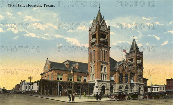 City Hall and Market House, Houston, Texas, USA, 1918. Artist: Unknown