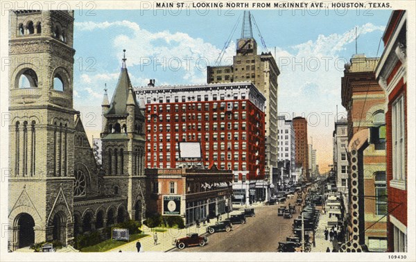 Main Street, Houston, Texas, USA, 1926. Artist: Unknown