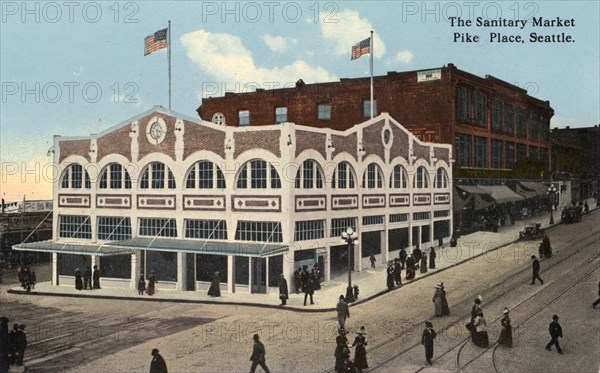 The Sanitary Market, Pike Place, Seattle, Washington, USA, 1911. Artist: Unknown