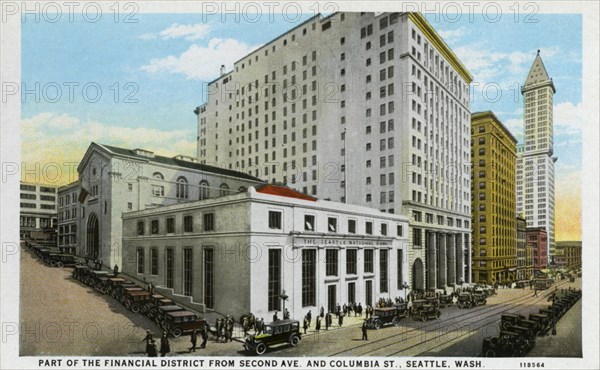 Part of the financial district, Seattle, Washington, USA, 1928. Artist: Unknown