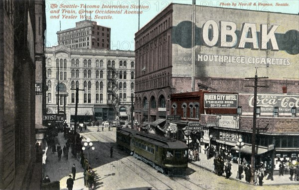 Seattle-Tacoma Interurban Station, Seattle, Washington, USA, 1911. Artist: Unknown