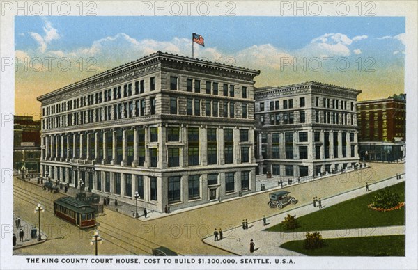 King County Courthouse, Seattle, Washington, USA, 1916. Artist: Unknown