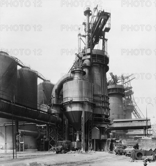 A blast furnace at the Park Gate Iron & Steel Co, Rotherham, South Yorkshire, April 1955. Artist: Michael Walters