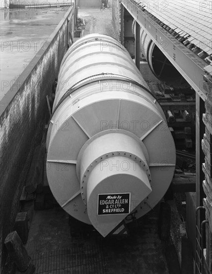 A malting drum prior to intallation in a brewery in Mirfield, West Yorkshire, May 1966. Artist: Michael Walters