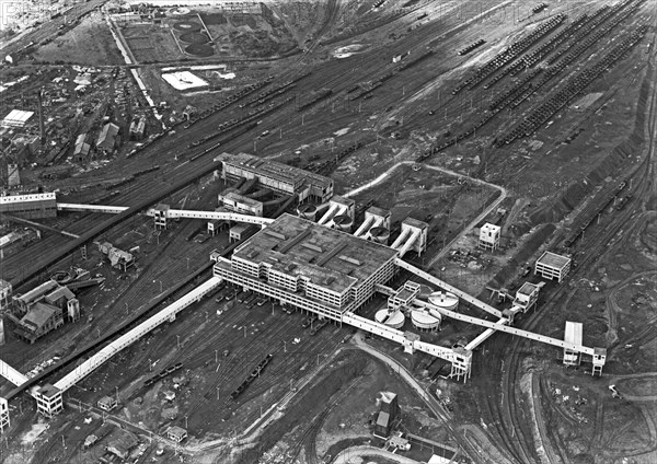 Aerial view of the Manvers coal processing plant, Wath upon Dearne, South Yorkshire, 1964. Artist: Michael Walters