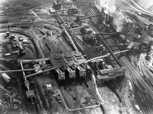 Aerial view of the Manvers coal processing plant, Wath upon Dearne, South Yorkshire, 1964. Artist: Michael Walters