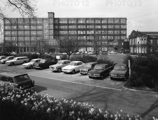 A selection of 1960s cars in a car park, York, North Yorkshire, May 1969. Artist: Michael Walters