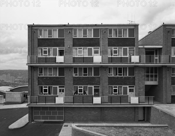 Woodside Maisonettes, Sheffield 13th August 1962. Artist: Michael Walters