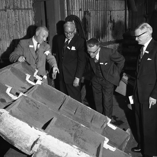 Inspect a casting made at the Edgar Allen Steel Foundry, Meadowhall, Sheffield, 1962. Artist: Michael Walters